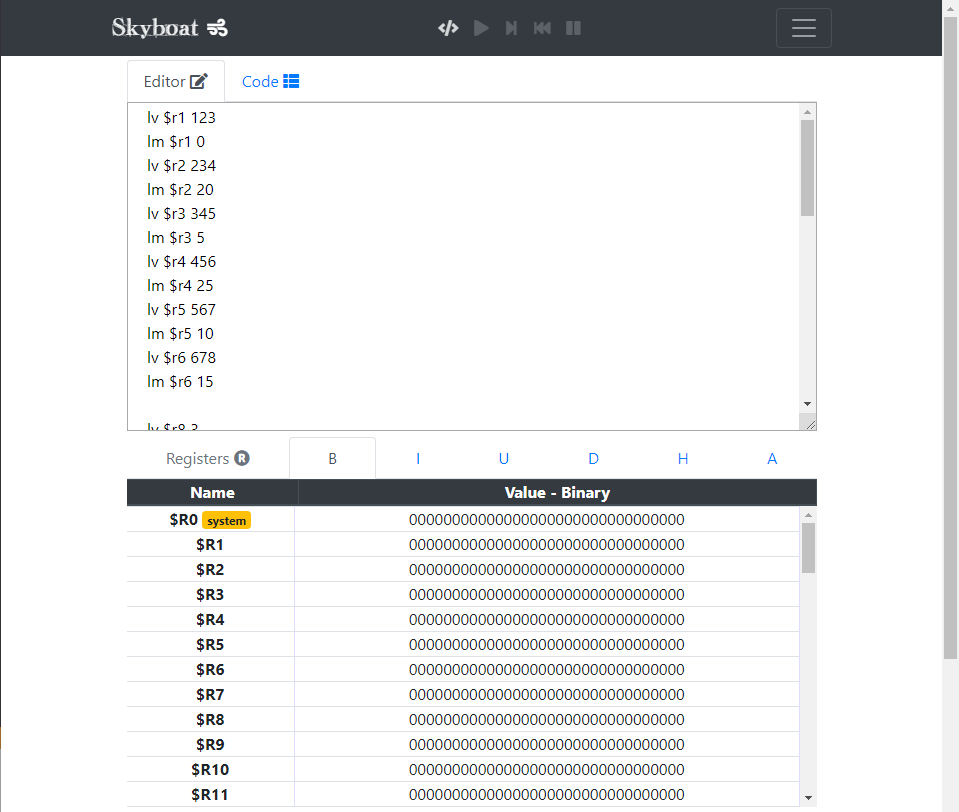 Image of the application half screen